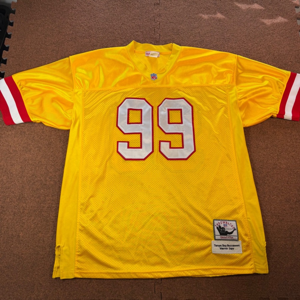 Mitchell & Ness Warren Sapp Tampa Bay Buccaneers Jersey Mens XXL 54 Throwback